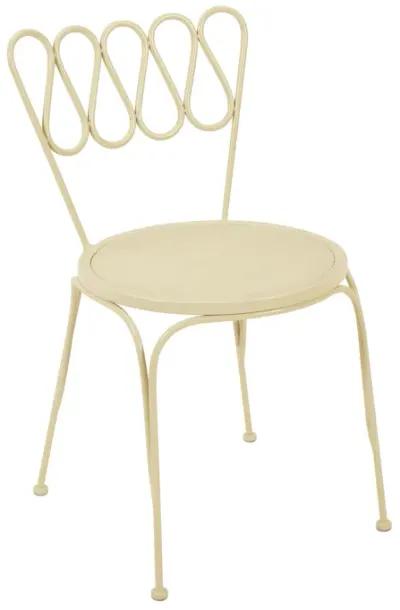 Erica Cream Wrought Iron Outdoor Chair