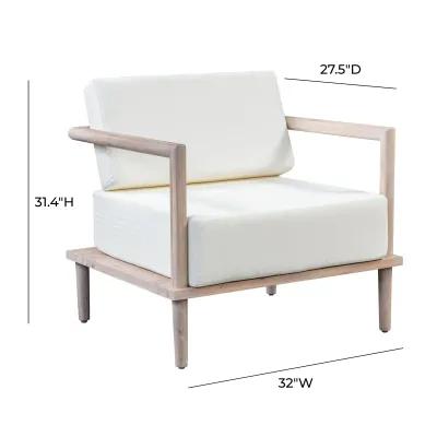 Emerson Cream Outdoor Lounge Chair