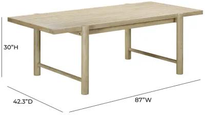 Gata Light Teak Outdoor Rectangular Dining Table