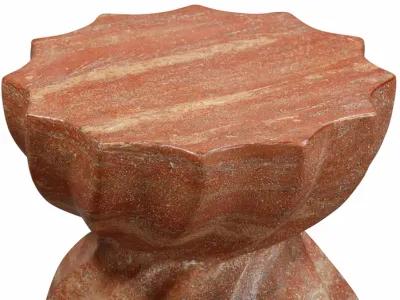 Turin Faux Red Sandstone Indoor / Outdoor Concrete Stool