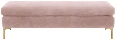 Delilah Blush Textured Velvet Bench