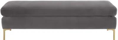 Delilah Grey Velvet Bench