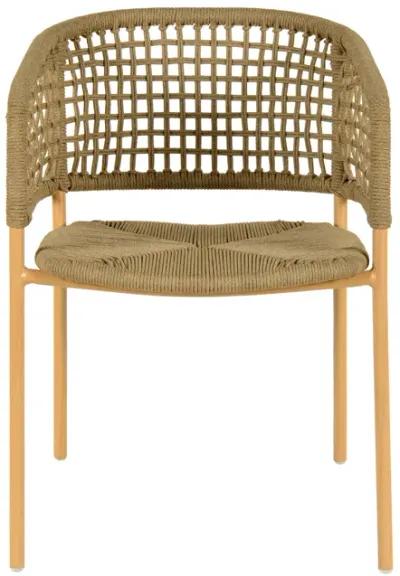 Niel Natural Oak Finish Outdoor Dining Chair