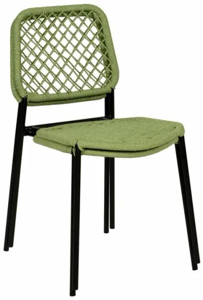 Lucy Green Dyed Cord Outdoor Dining Chair