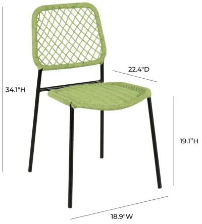 Lucy Green Dyed Cord Outdoor Dining Chair