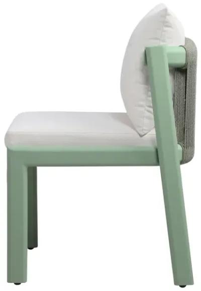 Nancy Mint Green and Cream Outdoor Dining Chair