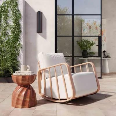 Violette Terracotta and Cream Outdoor Rocking Chair