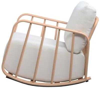 Violette Terracotta and Cream Outdoor Rocking Chair