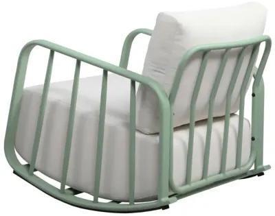 Violette Mint Green and Cream Outdoor Rocking Chair