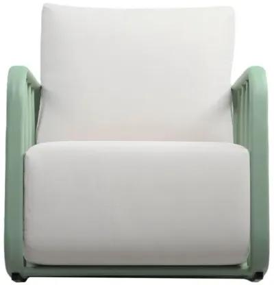 Violette Mint Green and Cream Outdoor Rocking Chair