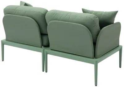 Kapri Moss Green Modular Outdoor Loveseat