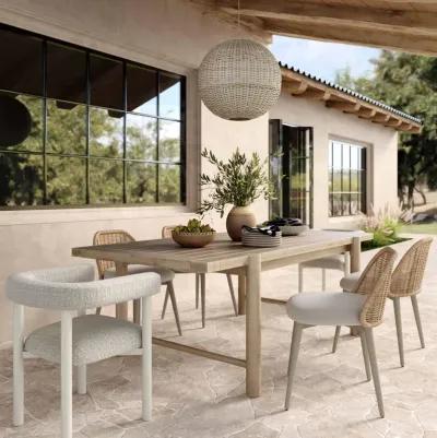 Alexa Cream Performance Fabric Outdoor Dining Chair