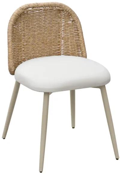 Alexa Cream Performance Fabric Outdoor Dining Chair