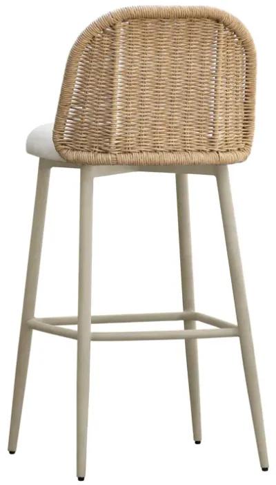 Alexa Cream Performance Fabric Outdoor Barstool