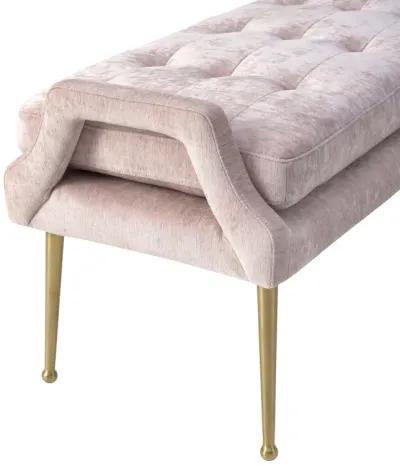 Eileen Slub Velvet Blush Bench