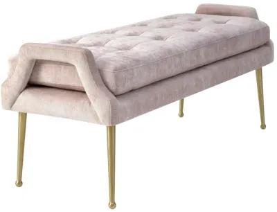 Eileen Slub Velvet Blush Bench