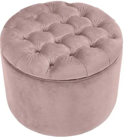 Queen Mauve Velvet Storage Ottoman