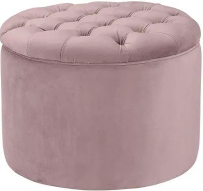 Queen Mauve Velvet Storage Ottoman