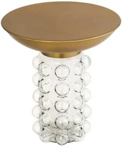 Bubble Glass/Brass Side Table