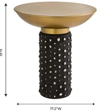 Blaze Glass/Brass Side Table