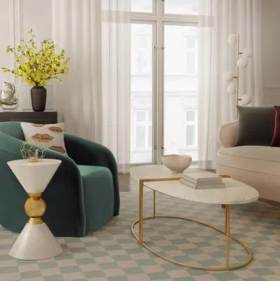 Balhi White Side Table