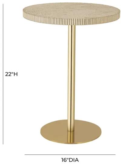 Fiona Gold Stone Side Table