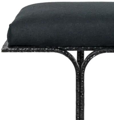 Bryn Black Linen Bench