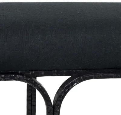 Bryn Black Linen Bench