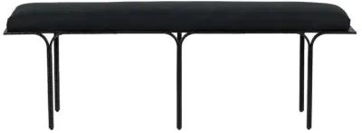 Bryn Black Linen Bench