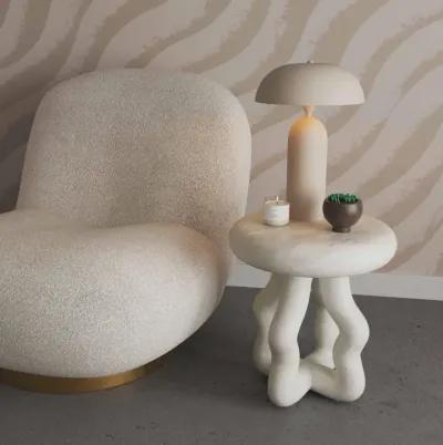 Maddie Cream Textured Side Table