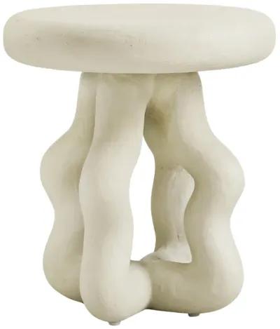 Maddie Cream Textured Side Table