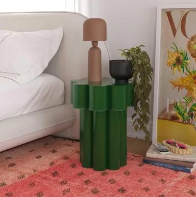 Petal Glossy Green Side Table