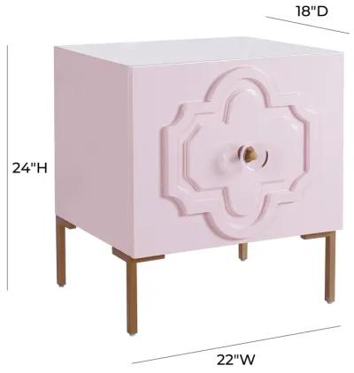 Anna Pink Lacquer Side Table