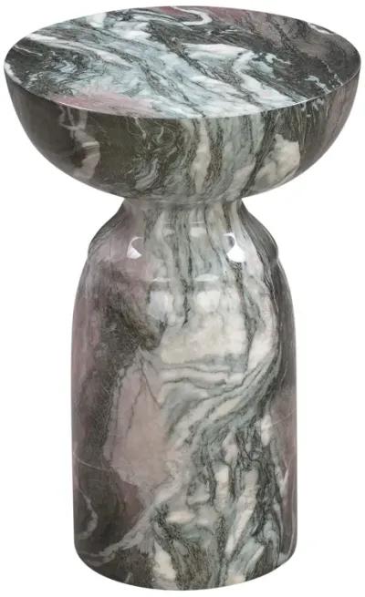 Rue Grey and Blush Marble Side Table