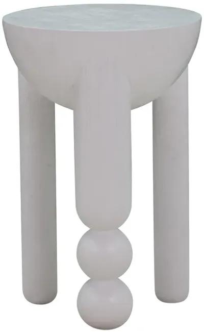 Morse White Wooden Accent Table