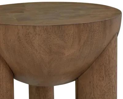 Morse Cognac Wooden Accent Table