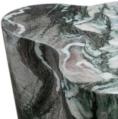 Slab Grey/Blush Faux Marble Short Side Table