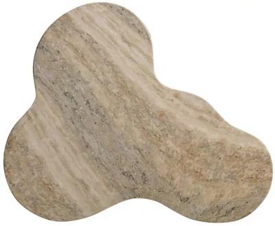 Slab Faux Travertine Short Side Table