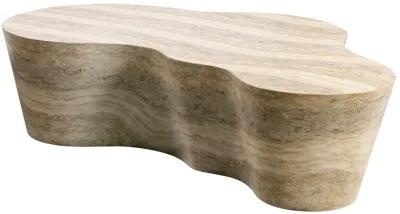 Slab Faux Travertine Coffee Table