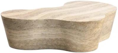 Slab Faux Travertine Coffee Table