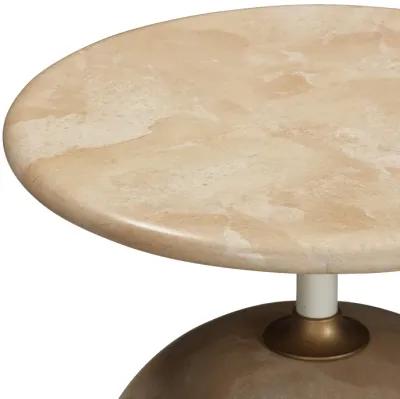 Mire Rose Faux Marble Side Table