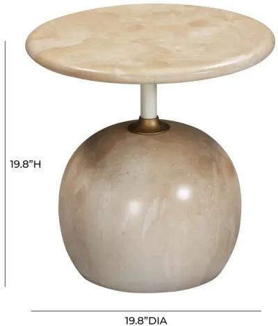 Mire Rose Faux Marble Side Table