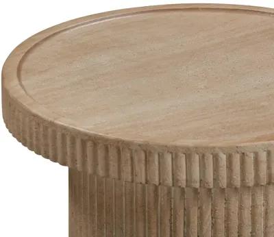 Darcy Faux Travertine Concrete Side Table