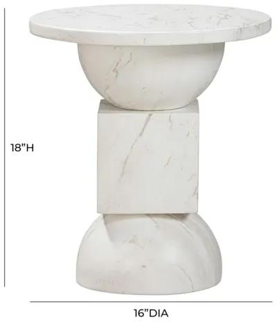 Chip Marble Print Indoor / Outdoor Side Table