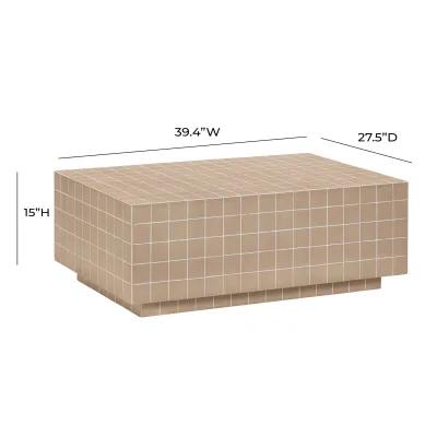 Mixie Taupe Tile Indoor / Outdoor Coffee Table