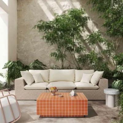 Mixie Brick Orange Tile Indoor / Outdoor Coffee Table