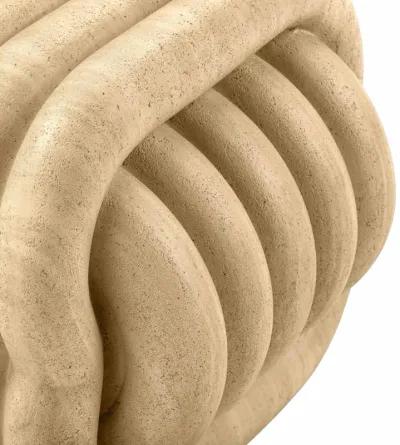 Love Knot Faux Travertine Indoor / Outdoor Accent Stool