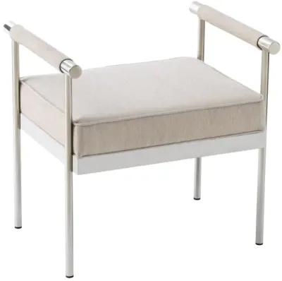 Diva Cream Velvet Bench