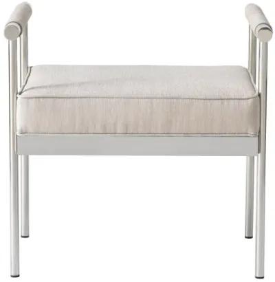 Diva Cream Velvet Bench