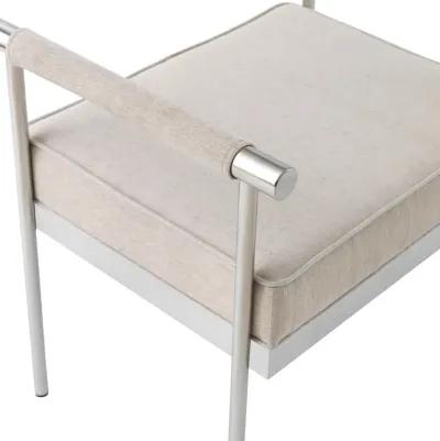 Diva Cream Velvet Bench